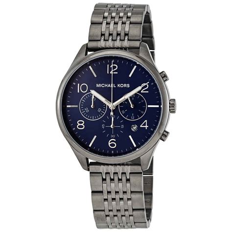 michael kors herrenuhr mk8639|Michael Kors Chronograph Quartz Blue Dial Stainless Steel.